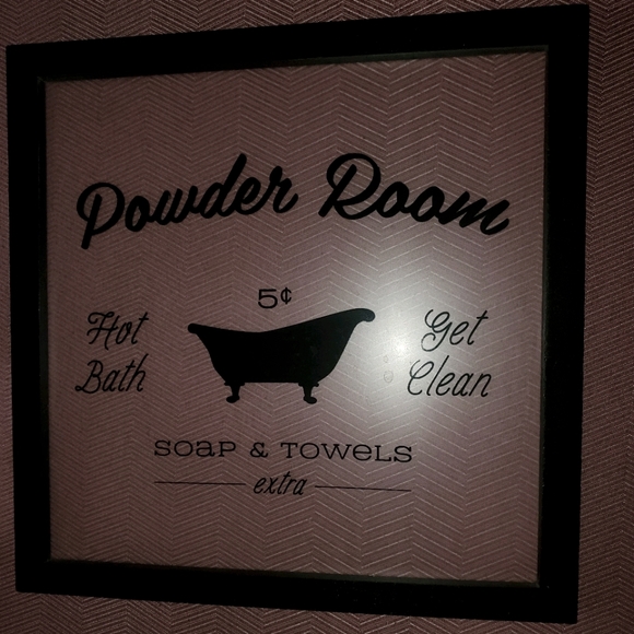 Powder room sign - Picture 1 of 1